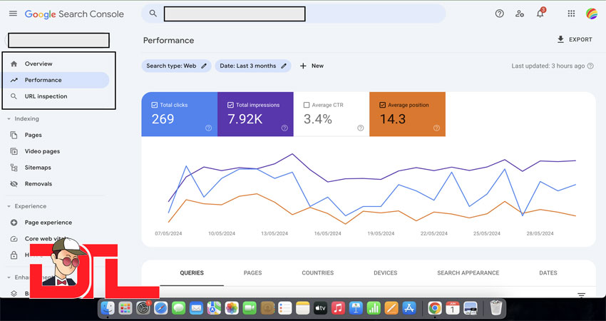 Google Search Console dashboard